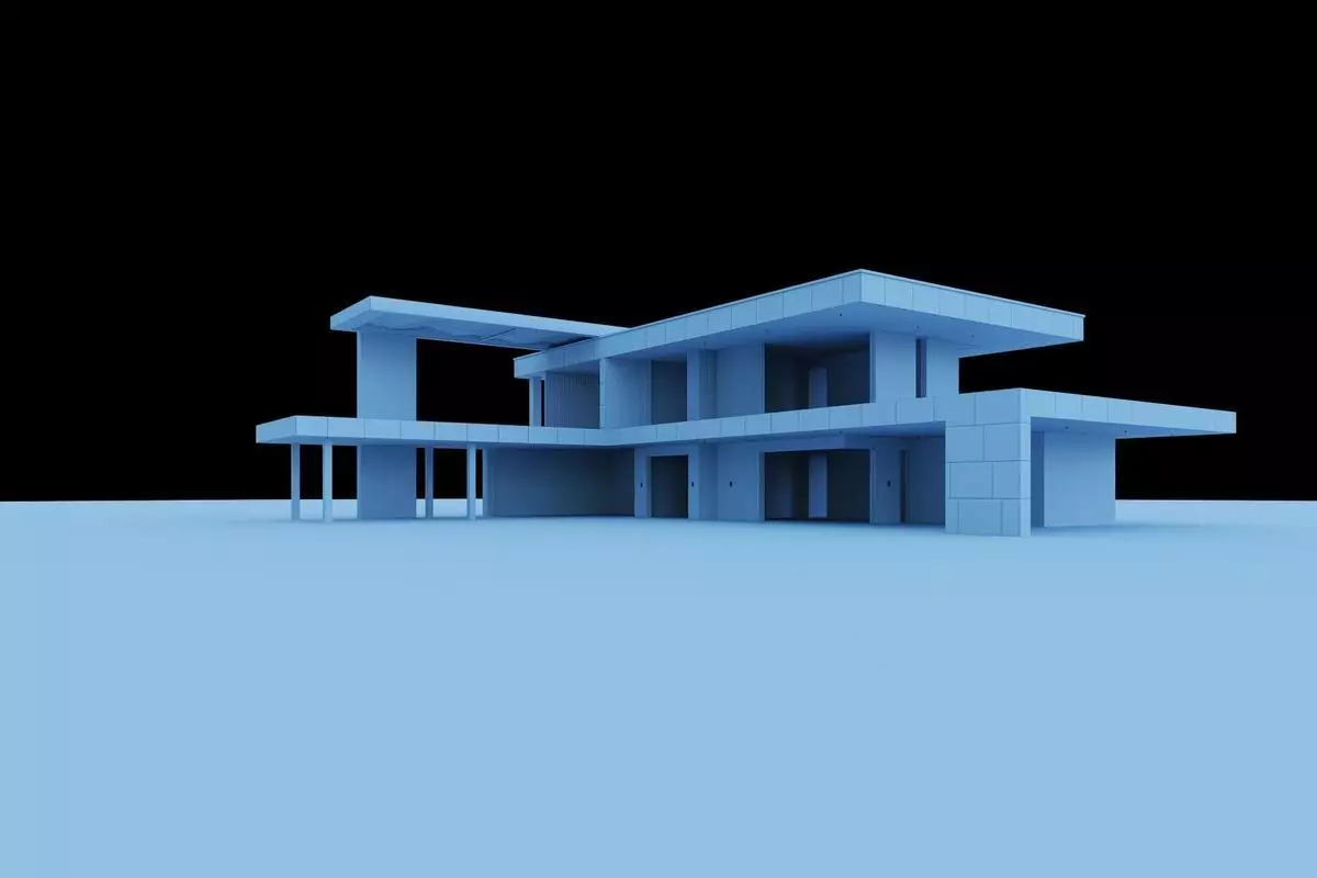 3D Residential Exterior rendering