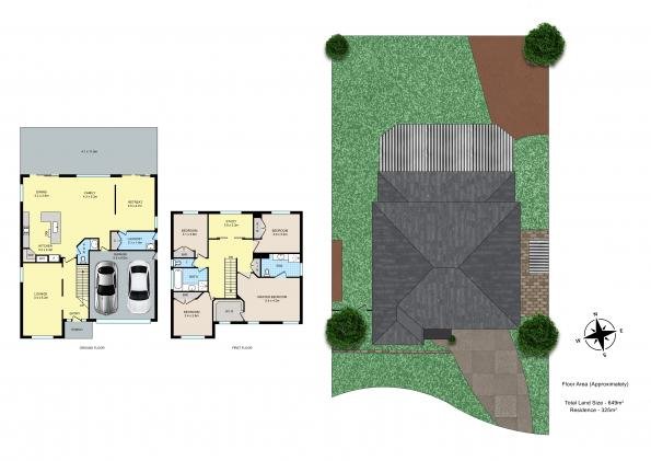 Color Floorplan + Siteplan